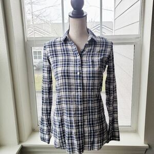 Plaid Collared Top | XS